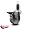 Service Caster 4'' Semi Steel Swivel 1-1/4'' Expanding Stem Caster with Brake SCC-EX20S414-SSS-PLB-114 - alternate 4